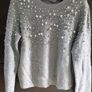 Kate spade Pearl Rhinestone Embellished wool sweater New with tags!